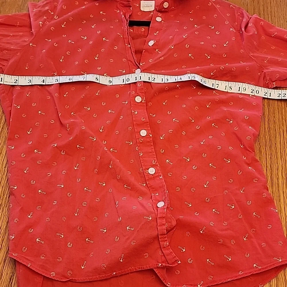 J. Crew Red Patterned Shirt
